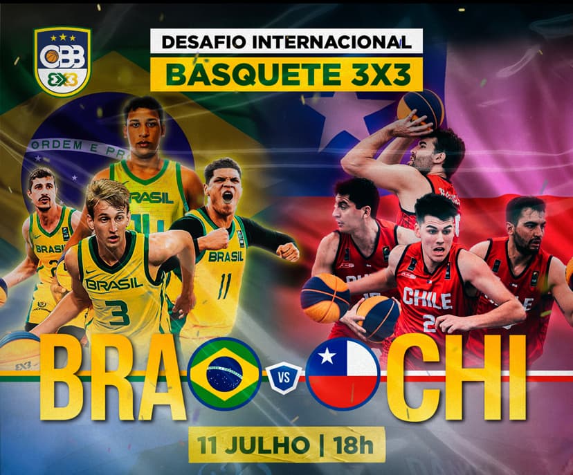 Brasil encara o Chile em Desafio Internacional 3x3 em Salvador