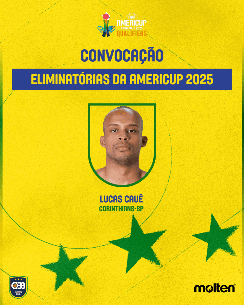 Lucas Cauê substitui Caboclo nos jogos das Eliminatórias da Americup