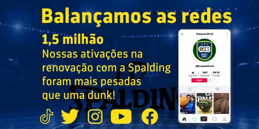 Balançou as redes: renovação da CBB com a Spalding impacta 1,5 milhão de fãs