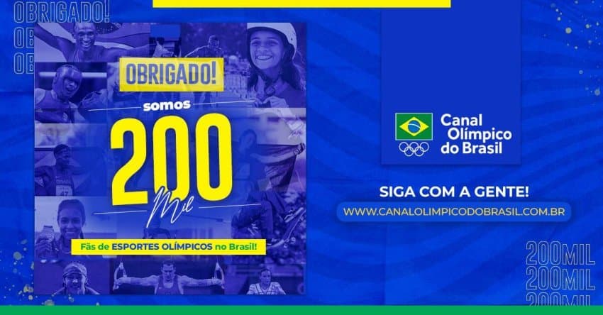 Canal Olímpico do Brasil alcança 200 mil inscritos e traz novidades em seu aplicativo