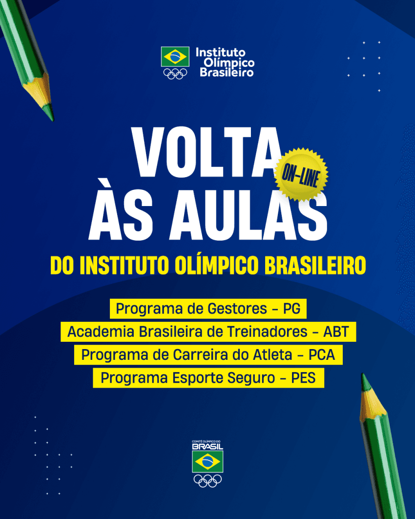 Instituto Olímpico Brasileiro inicia “Volta às Aulas” com abertura de inscrições para 16 cursos gratuitos