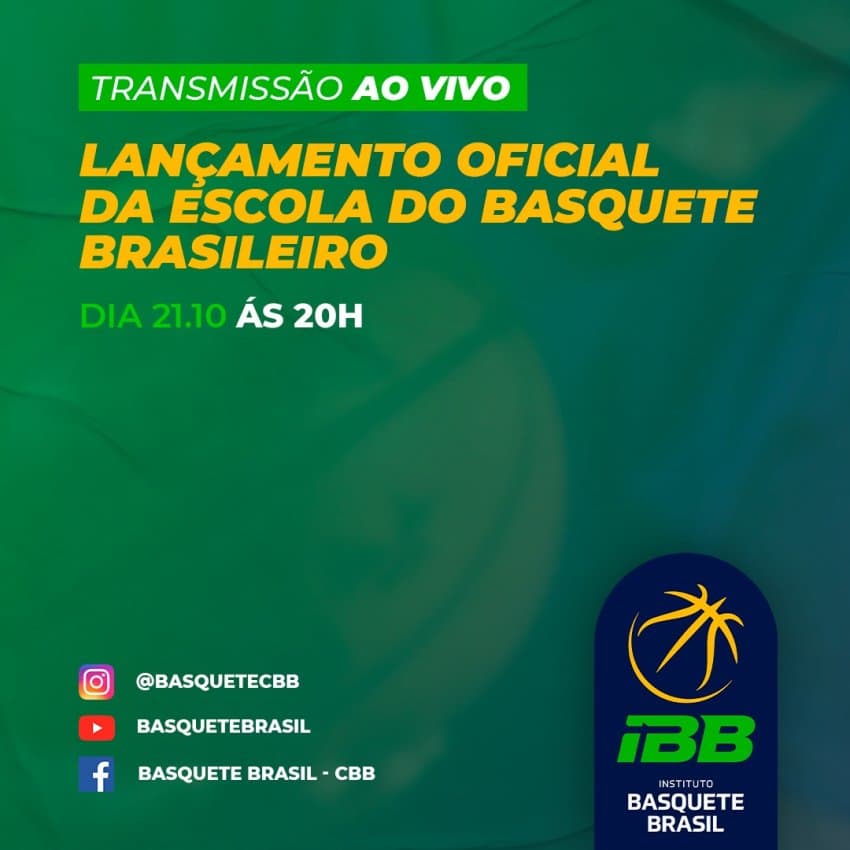 Instituto Basquete Brasil (IBB) será lançado nesta sexta, 21 de outubro, com live nas redes sociais